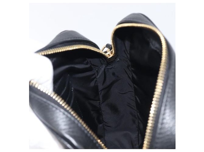VERSACE Shoulder Bag Leather Black Gold - vista 21