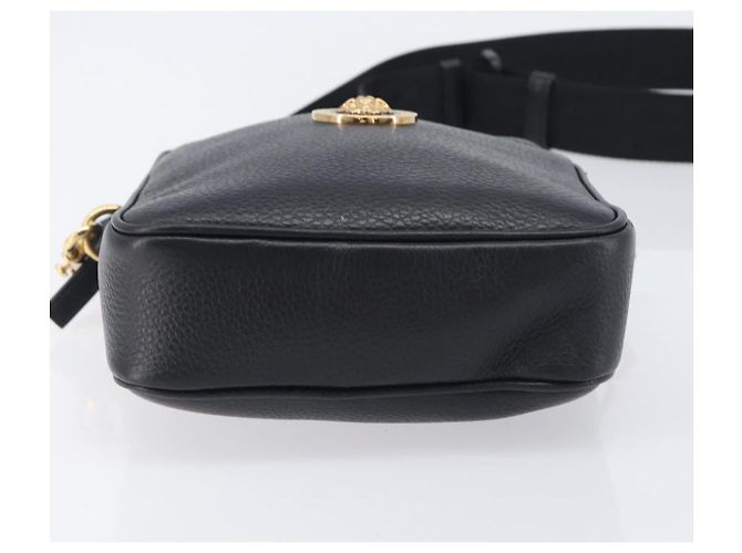 VERSACE Shoulder Bag Leather Black Gold - vista 5