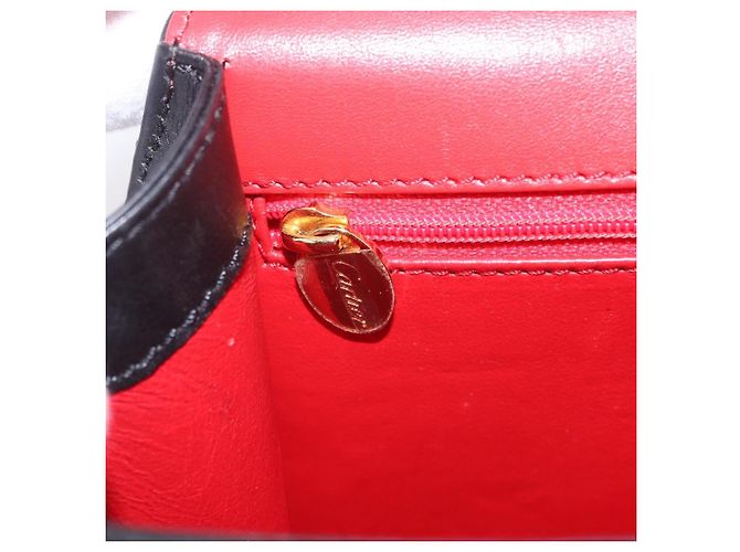 Panthère Cartier PANTHERE Shoulder Bag Leather Black Gold - vista 23