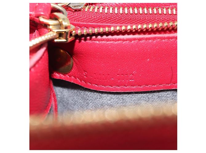 Céline CELINE Trio Shoulder Bag Leather Red Gold Tone - vista 12