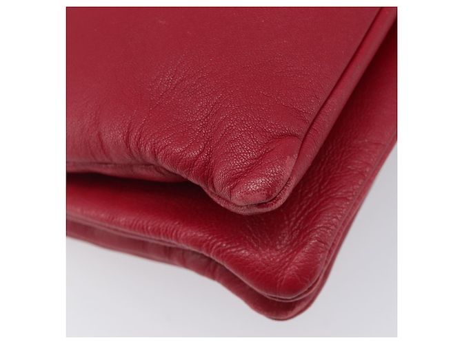 Céline CELINE Trio Shoulder Bag Leather Red Gold Tone - vista 17