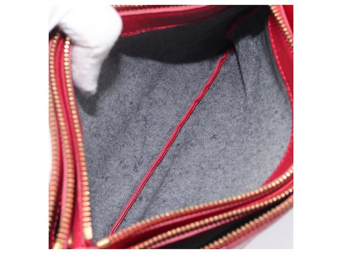 Céline CELINE Trio Shoulder Bag Leather Red Gold Tone - vista 23