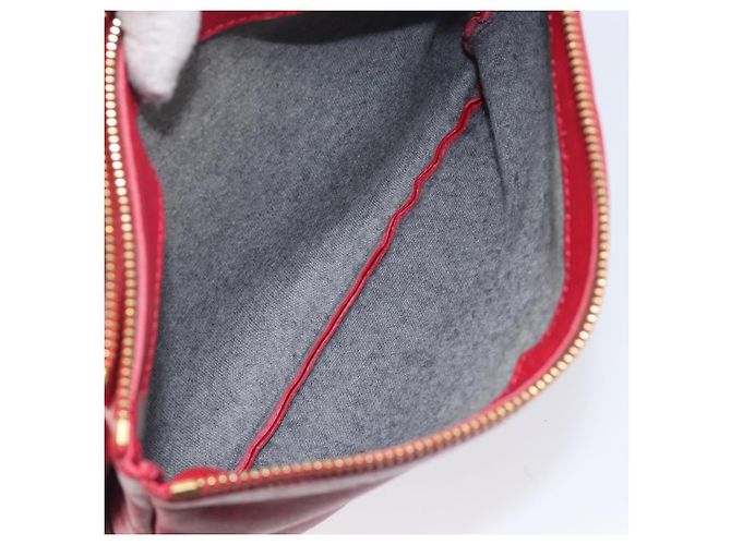 Céline CELINE Trio Shoulder Bag Leather Red Gold Tone - vista 24