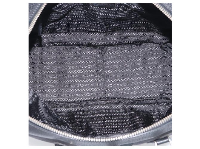PRADA Hand Bag Canvas Black Silver - view 20