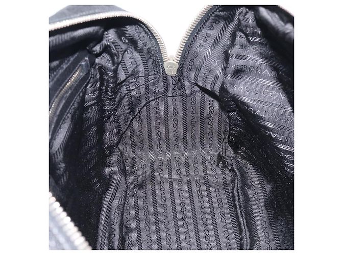 PRADA Hand Bag Canvas Black Silver - view 21