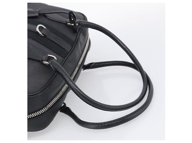 PRADA Hand Bag Canvas Black Silver - view 7