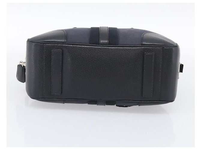 PRADA Hand Bag Canvas Black Silver - view 9