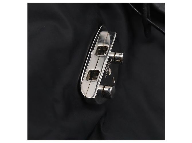 PRADA Hand Bag Nylon Black Silver - view 22