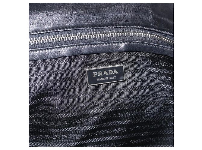 PRADA Hand Bag Nylon Black Silver - view 25