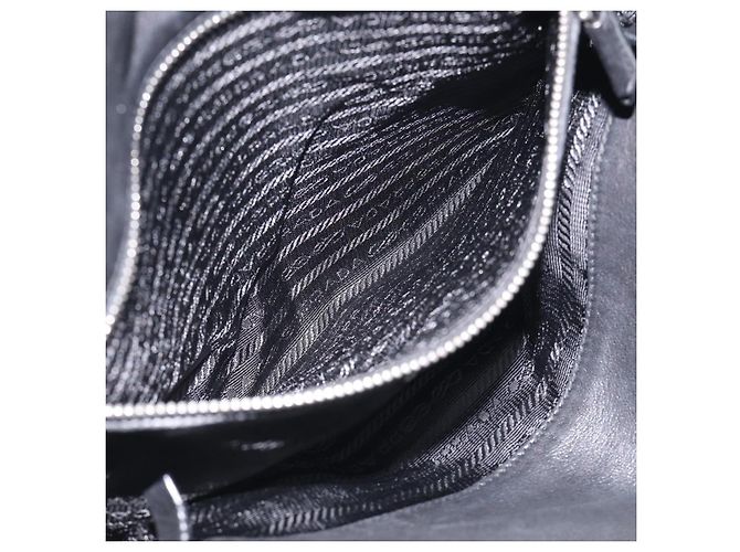 PRADA Hand Bag Nylon Black Silver - view 29