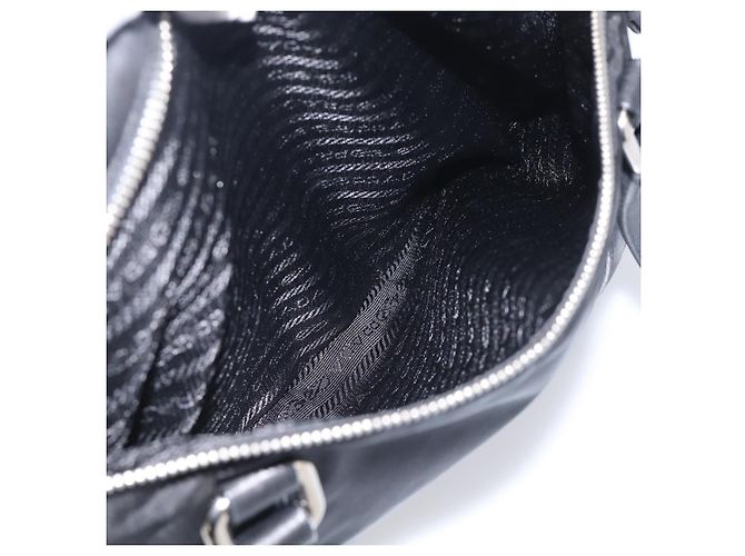PRADA Hand Bag Nylon Black Silver - view 31