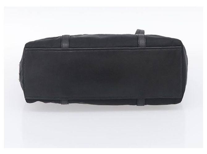 PRADA Hand Bag Nylon Black Silver - view 5