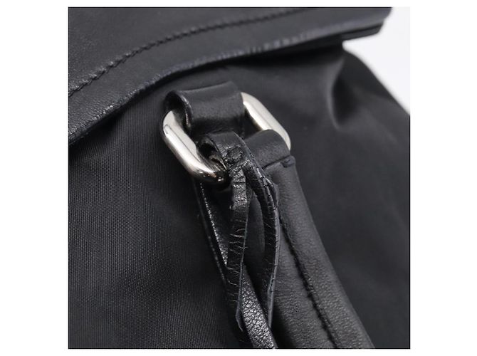 PRADA Hand Bag Nylon Black Silver - view 9