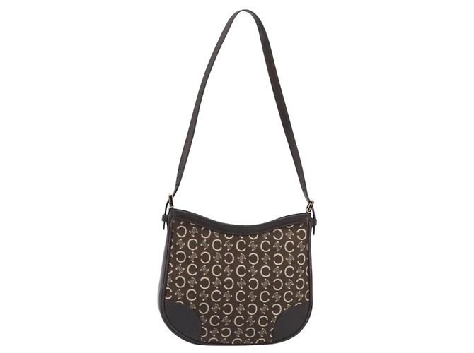 Céline CELINE C Macadam Canvas Schultertasche Braun Gold - Ansicht 13