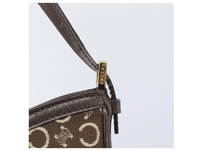 Céline CELINE C Macadam Canvas Schultertasche Braun Gold - Ansicht 18