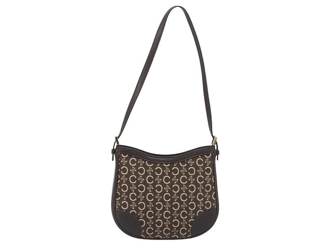 Céline CELINE C Macadam Canvas Schultertasche Braun Gold - Ansicht 2
