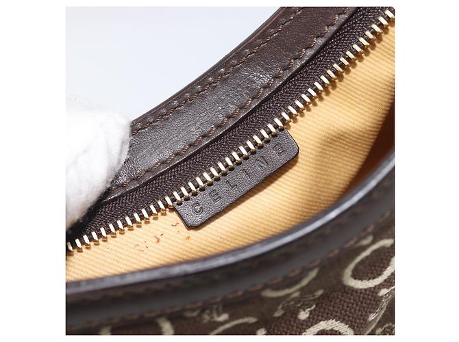 Céline CELINE C Macadam Canvas Schultertasche Braun Gold - Ansicht 20