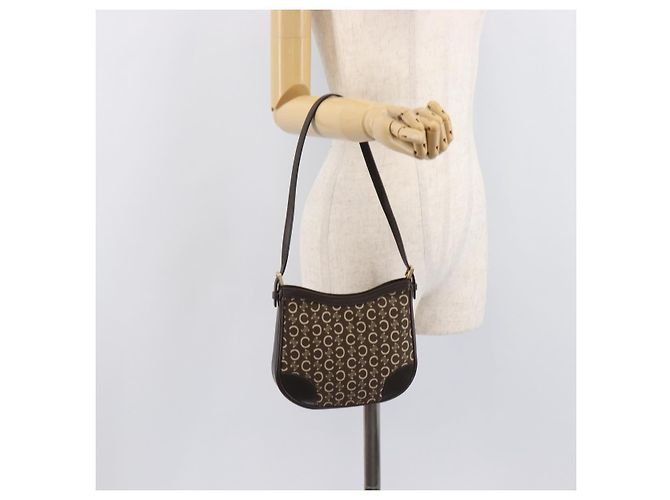Céline CELINE C Macadam Canvas Schultertasche Braun Gold - Ansicht 23