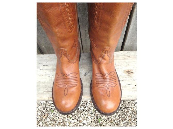 Ash Brando Botas Western de cuero marrón - vista 4
