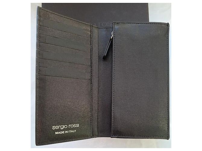 Sergio Rossi Black Leather Wallet - view 3