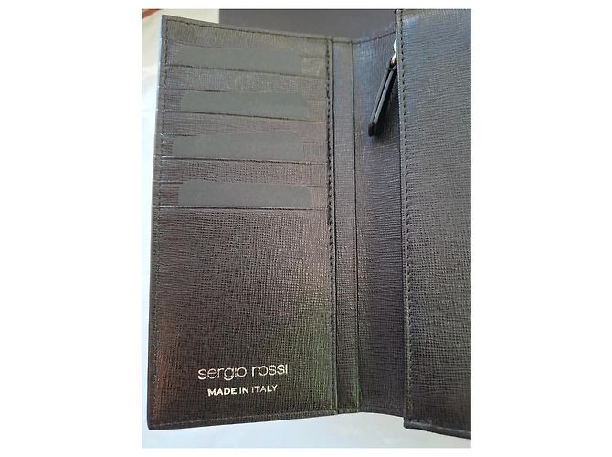 Sergio Rossi Black Leather Wallet - view 4