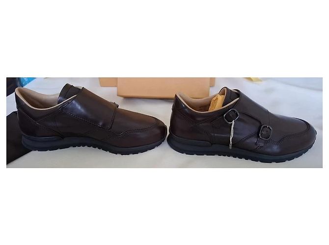 TOD'S Scarpe Monk Strap in pelle marrone - vista 12