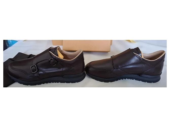 TOD'S Scarpe Monk Strap in pelle marrone - vista 13