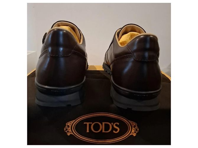 TOD'S Scarpe Monk Strap in pelle marrone - vista 3