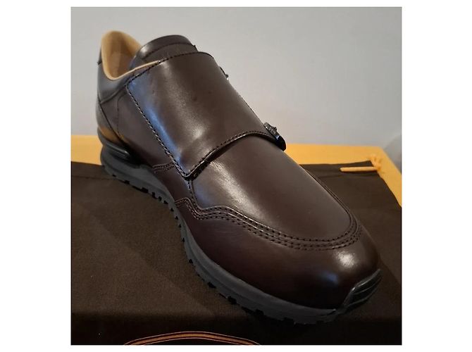 TOD'S Scarpe Monk Strap in pelle marrone - vista 7