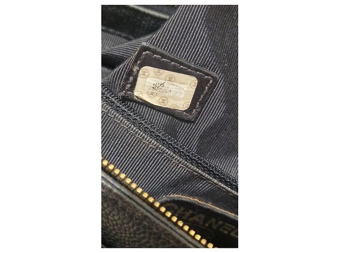 Chanel Tote Bag Leather Navy Blue - view 3