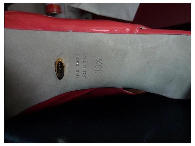 Sergio Rossi Sandales Slingback Vernis Rouge - vue 14