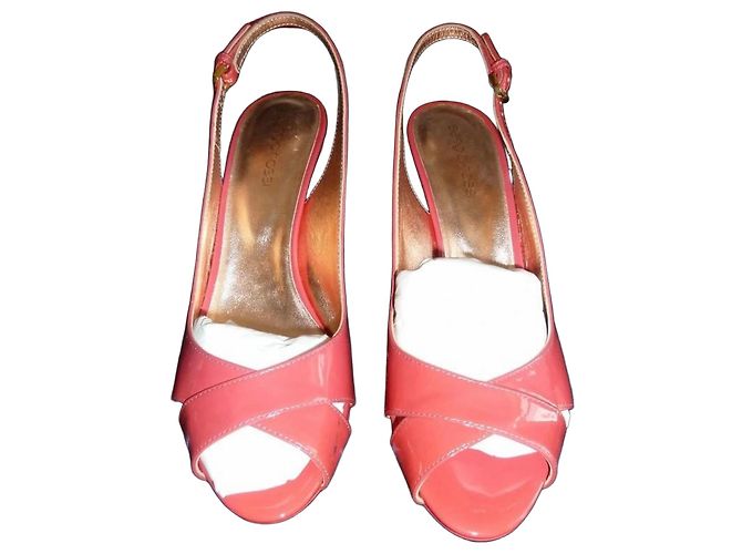 Sergio Rossi Sandales Slingback Vernis Rouge - vue 2