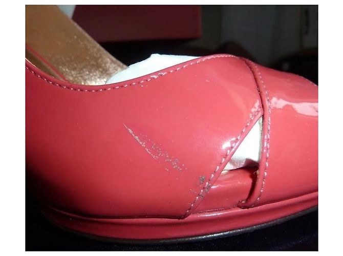Sergio Rossi Sandales Slingback Vernis Rouge - vue 8