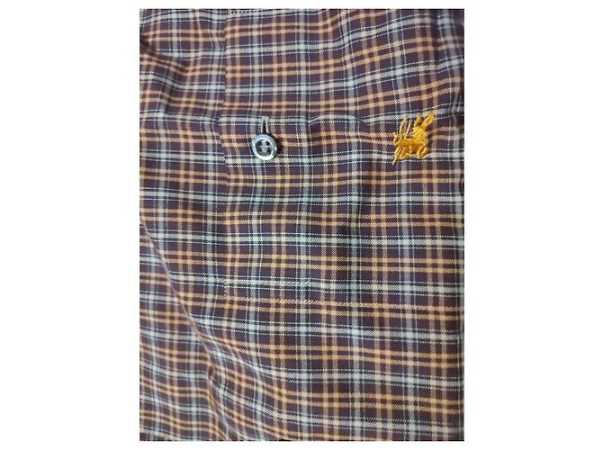 Burberry Camisa de algodón a cuadros marrón y beige - vista 11