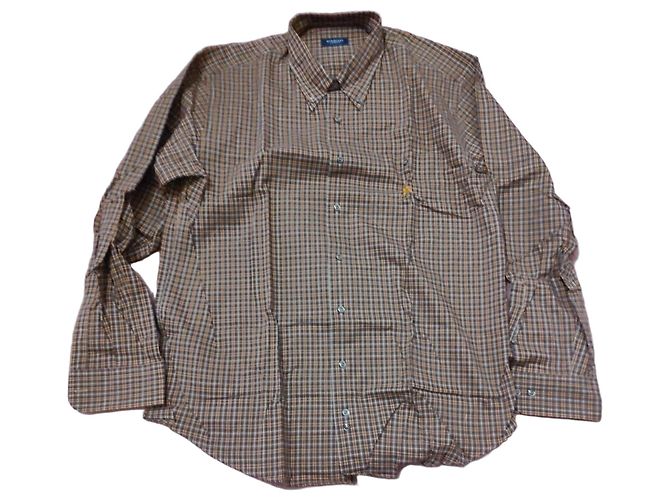 Burberry Camisa de algodón a cuadros marrón y beige - vista 2