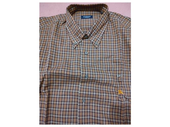 Burberry Camisa de algodón a cuadros marrón y beige - vista 3