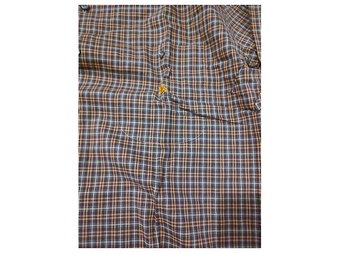 Burberry Camisa de algodón a cuadros marrón y beige - vista 4