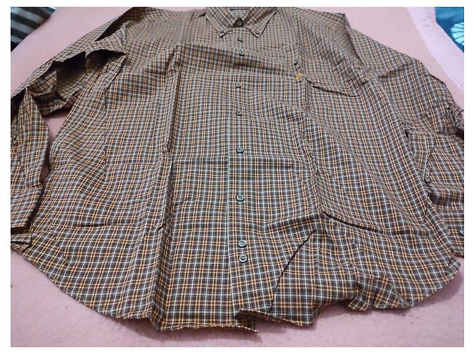 Burberry Camisa de algodón a cuadros marrón y beige - vista 6
