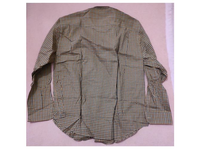 Burberry Camisa de algodón a cuadros marrón y beige - vista 7
