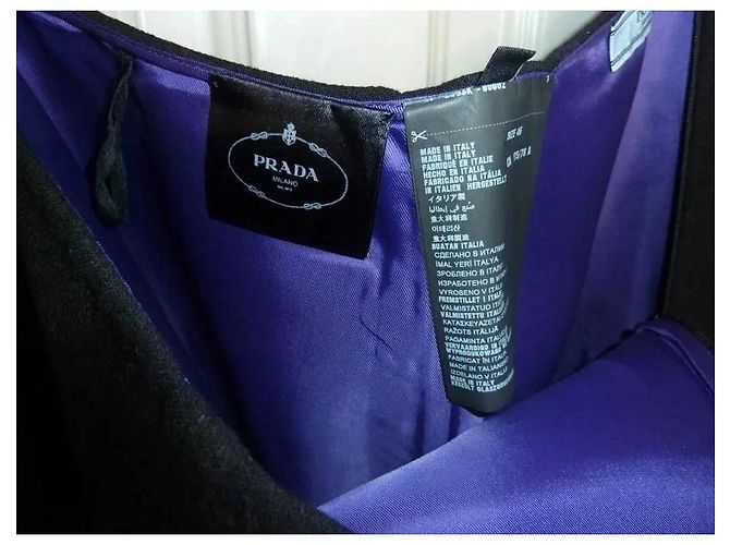 Prada Gonna in Lana Nera - vista 13