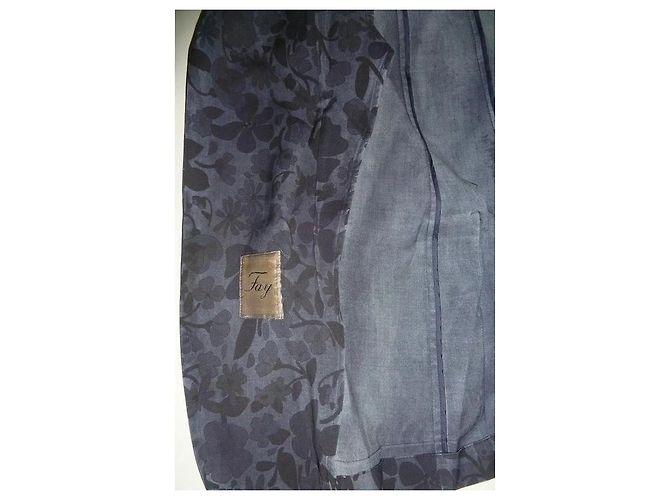 Fay Blazer de lana gris con estampado floral - vista 11