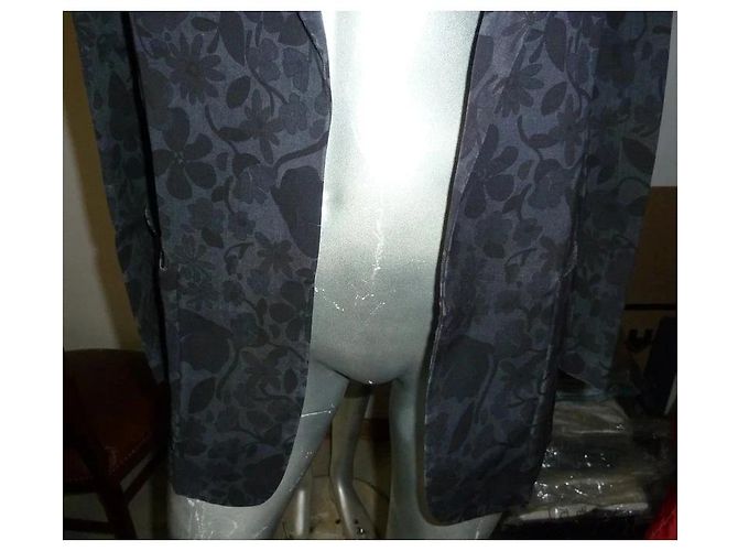 Fay Blazer de lana gris con estampado floral - vista 4
