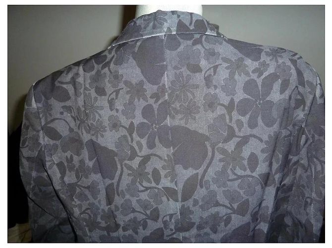 Fay Blazer de lana gris con estampado floral - vista 8