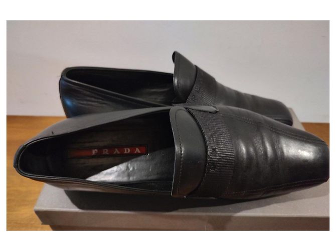 Prada schwarze Leder-Loafer - Ansicht 3