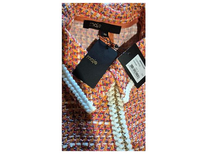 Maje Vestido corto de tweed naranja - vista 11