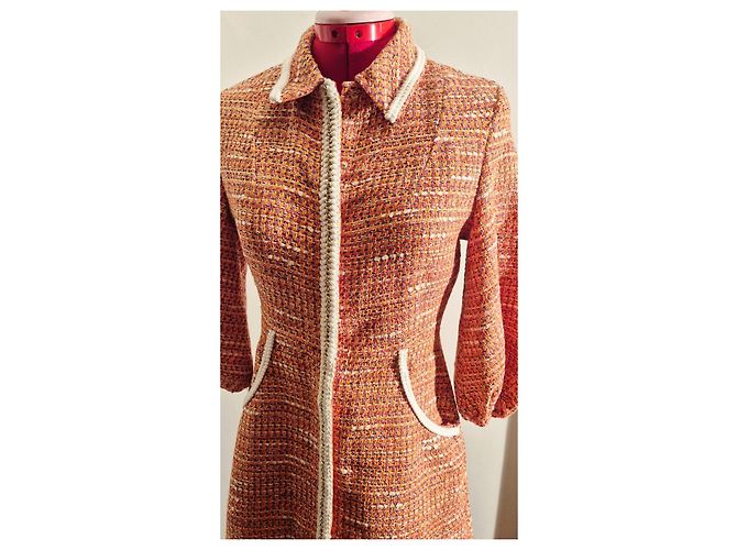 Maje Vestido corto de tweed naranja - vista 3