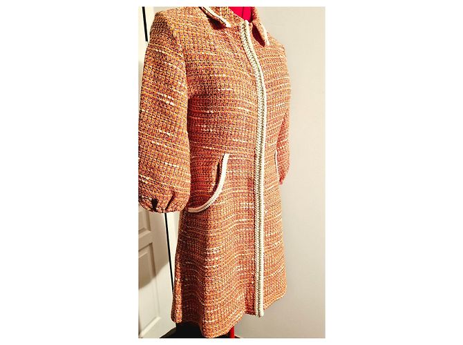 Maje Vestido corto de tweed naranja - vista 4