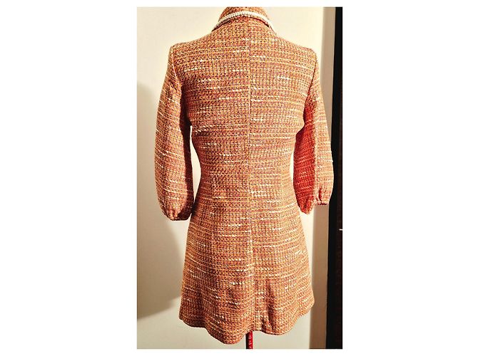 Maje Vestido corto de tweed naranja - vista 6