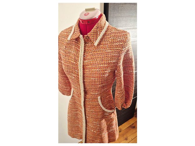 Maje Vestido corto de tweed naranja - vista 7