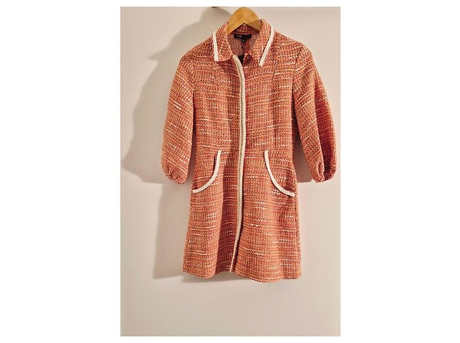 Maje Vestido corto de tweed naranja - vista 8